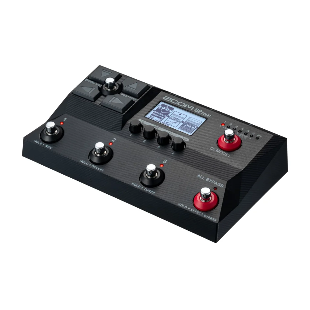 Zoom B2 Four Amp and Effects Emulator audio interface with Zoom 