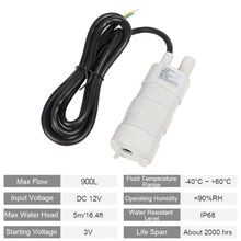 

New DC 12V Submersible Water Pump 900L/H 5M High Lift Diesel Oil Water Pump High Flow Engineering Plastic Mini Water Pump