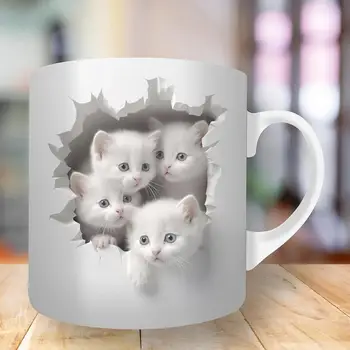 3D Cat Coffee Mug 4