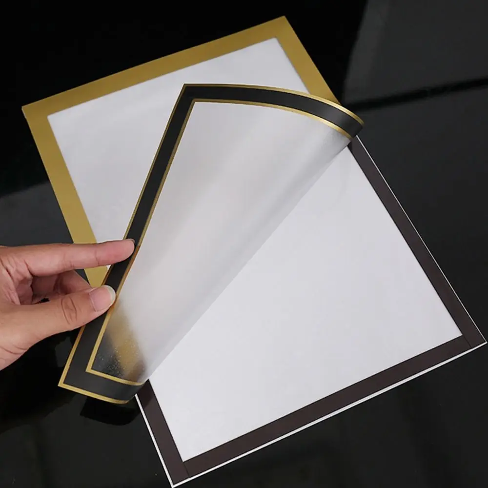 Photo Frame A3 A4 Magnetic Photo Frame Magnetic Display Board Self Adhesive Soft Picture Frames Document Canvas Painting Shop Window Display