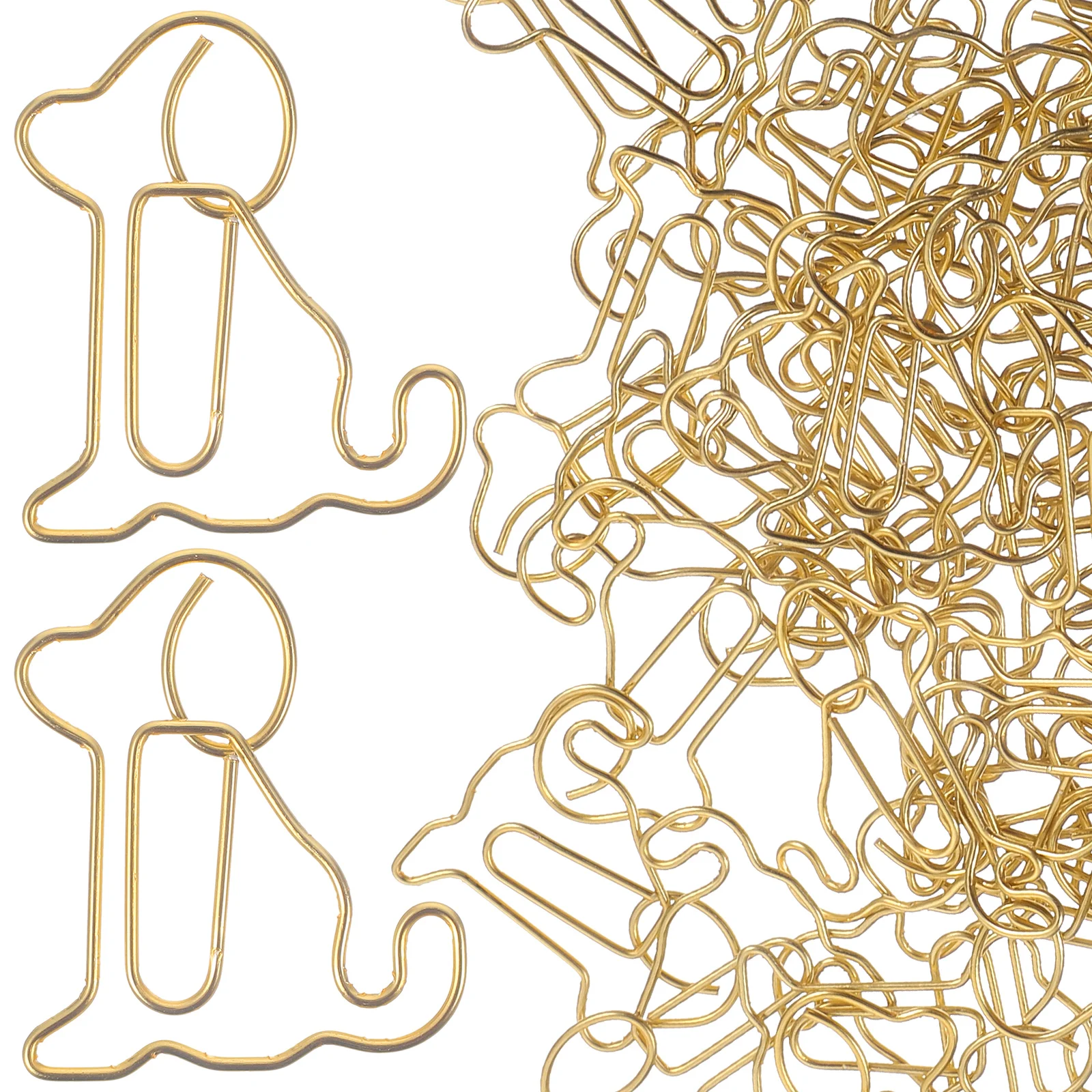 50 Pcs Paper Clip Metal Clips for Pictures Office Paperclips Desk Creative Document Student