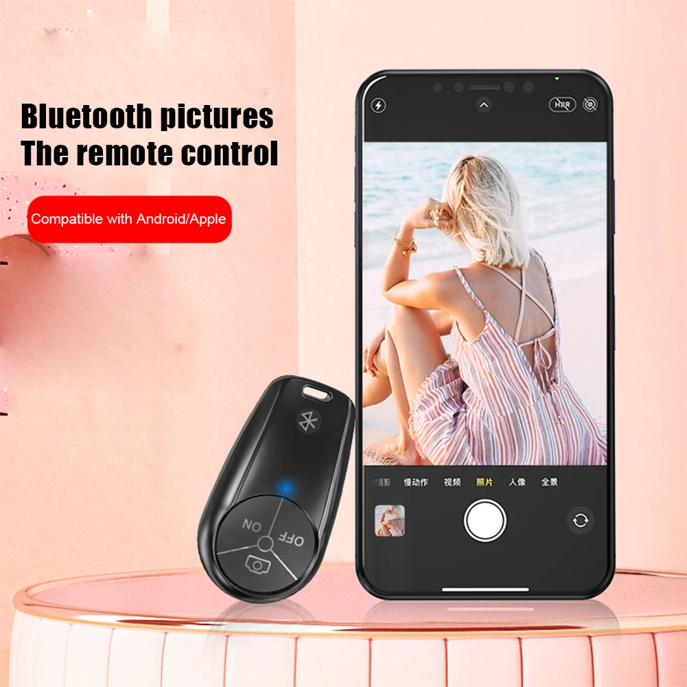 Bouton de télécommande Bluetooth, sans fil, perche à Selfie