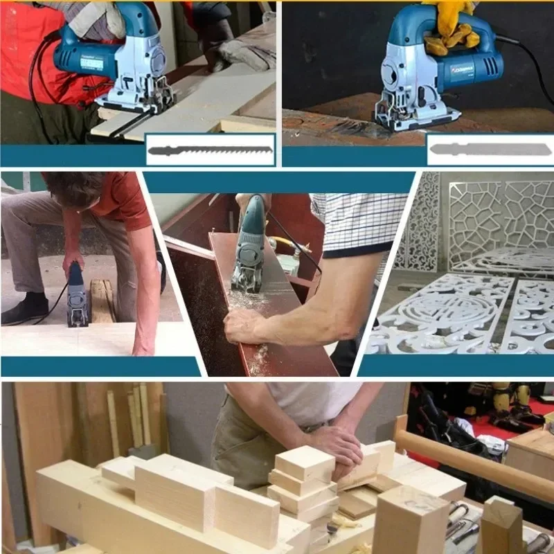 5Pcs T318A HCS Jigsaw Blades Fast Cutting Tools For PVC Fibreboard Woodworking