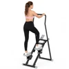 Foldable Stair Stepper for Home Gym, 6-Level Adjustable Handlebar Stair Climber with LCD Monitor, Adjustable Resistance Pedals,