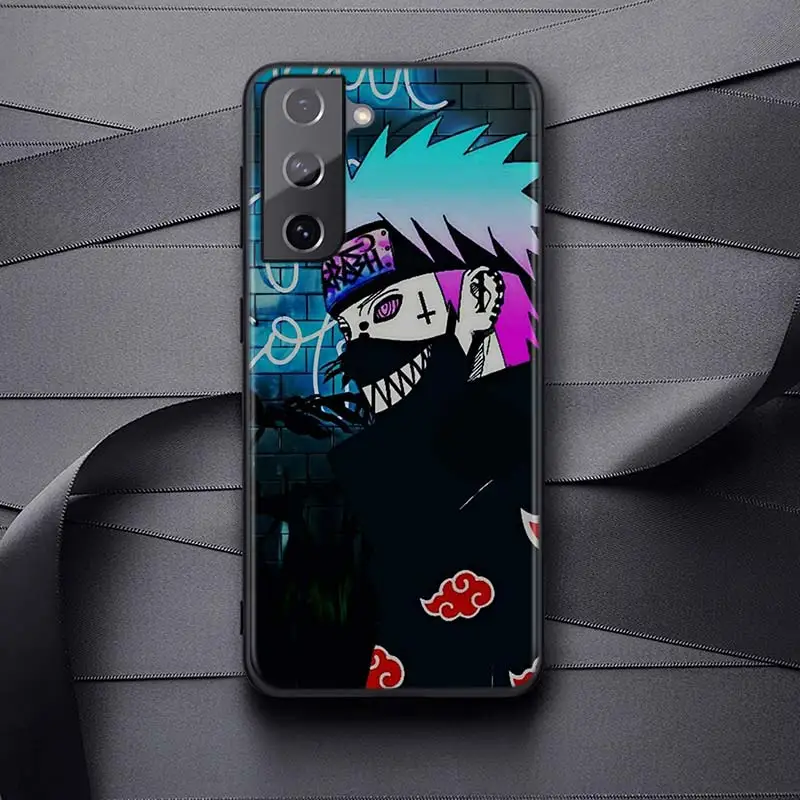 Naruto Anime Akatsuki Soft Black Cover For Samsung Galaxy S22 S21 S20 FE Ultra S10 S10e Lite S9 Plus Pro Phone Case Coque best case for samsung