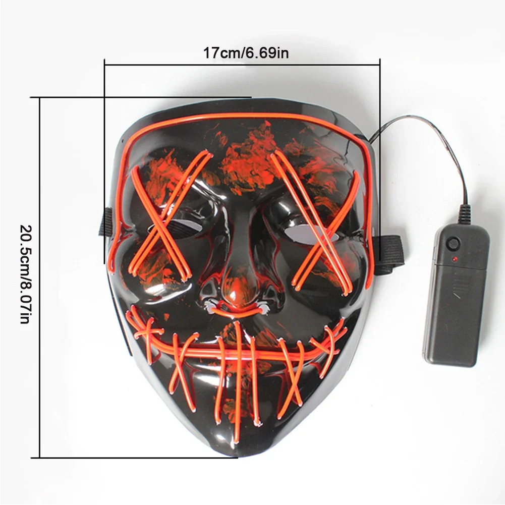Wireless Halloween Neon LED Mask Party Masks Horror Mask