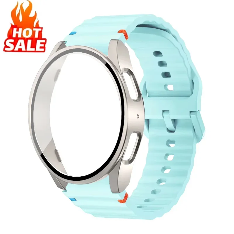 Dual Pack Protective Case and Strap with Tempered Glass and PC Bumper