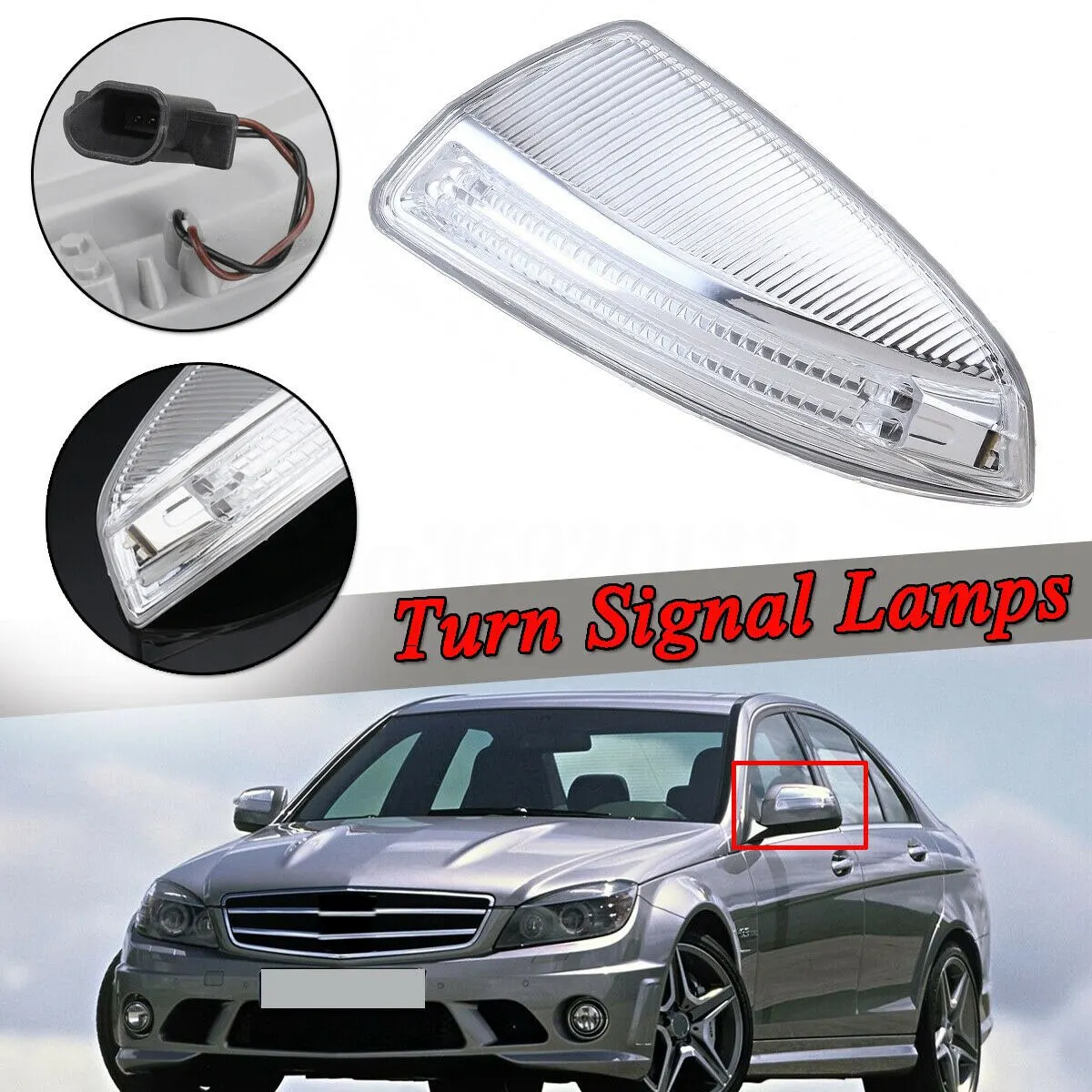 사이드 문짝 LED 라이트 램프, 문짝 윙 미러 방향 지시등, 메르세데스 벤츠 W204 W164 ML 클래스 ML300-왼쪽