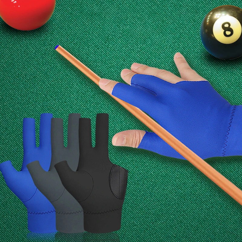 

Men's And Women's Lightweight Breathable High Elastic Non-slip Three-finger Open-fingered Billiard Table Tennis Gloves