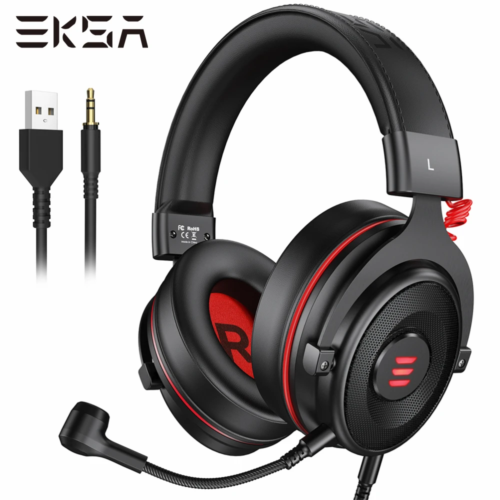 Eksa Gaming Headset Gamer E900/e900 Pro 7.1 Surround Wired Gaming