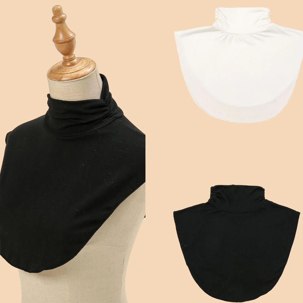 

New Modal Turtleneck Neck Cover Fake Collar Women Hijab Ramadan Muslim Inner Cap Islam Extensions Half Tops Blouse False Collars