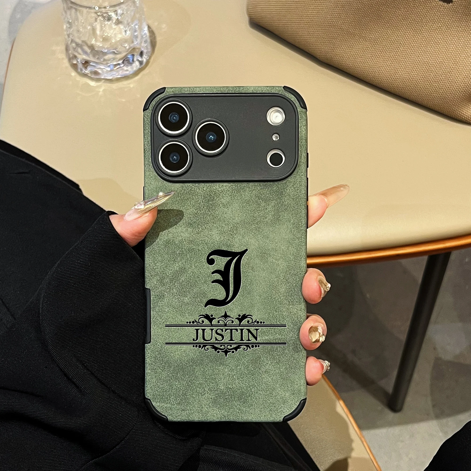Custom Letters DIY Name Gothic Pattern Artificial Leather Phone Case thumbnail 7