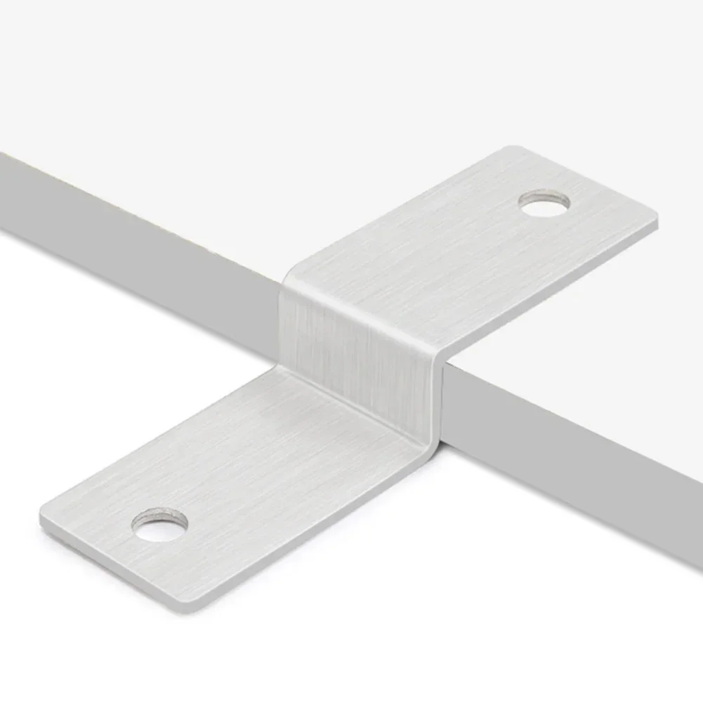 1pc Stainless Steel Angle Corner Brackets Connector Z-Shaped Corner Brace Joint Fastener For Wood Furniture Cabinet Drawer