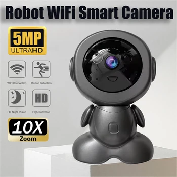 5MP Wireless WiFi Indoor Surveillance Camera Night Vision PTZ Two-way Voice Security Protection Smart Home Webcam Robot Camera 1