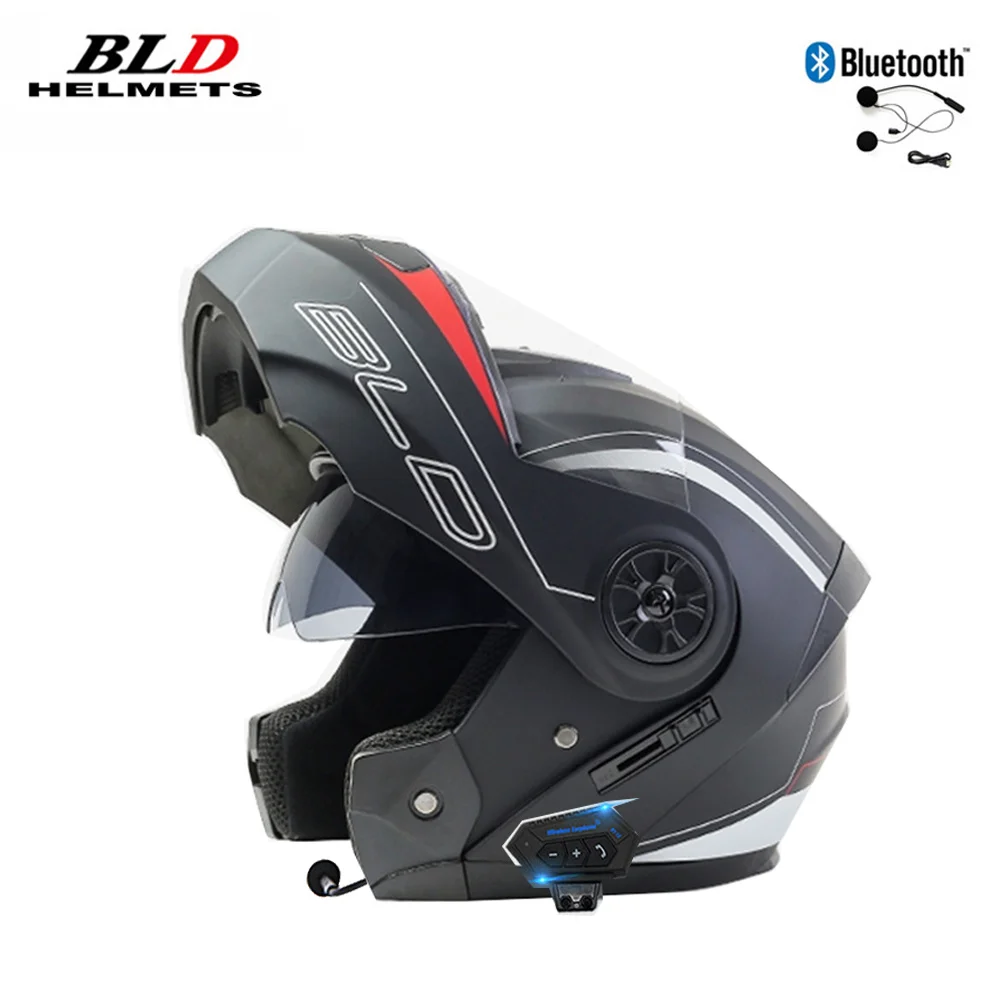 Modular Flip Up Front Motorcycle Helmets With Bluetooth - View #5