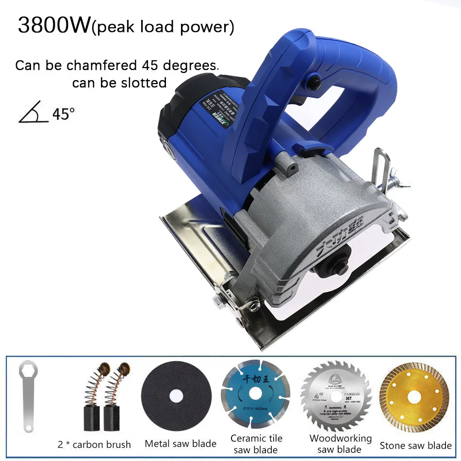 Cutting Tool 220V Multifunctional Electric Circular Saw Wood Metal Marble Tile Brick Household High Power