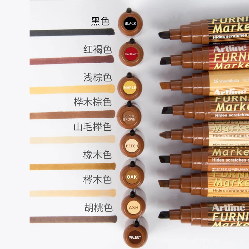 

Artline 1Pcs Wood Furniture Floor Repair Marker Pens Touch Up Markers Scratch Restoration Kit For Mending Concealer Light Dark
