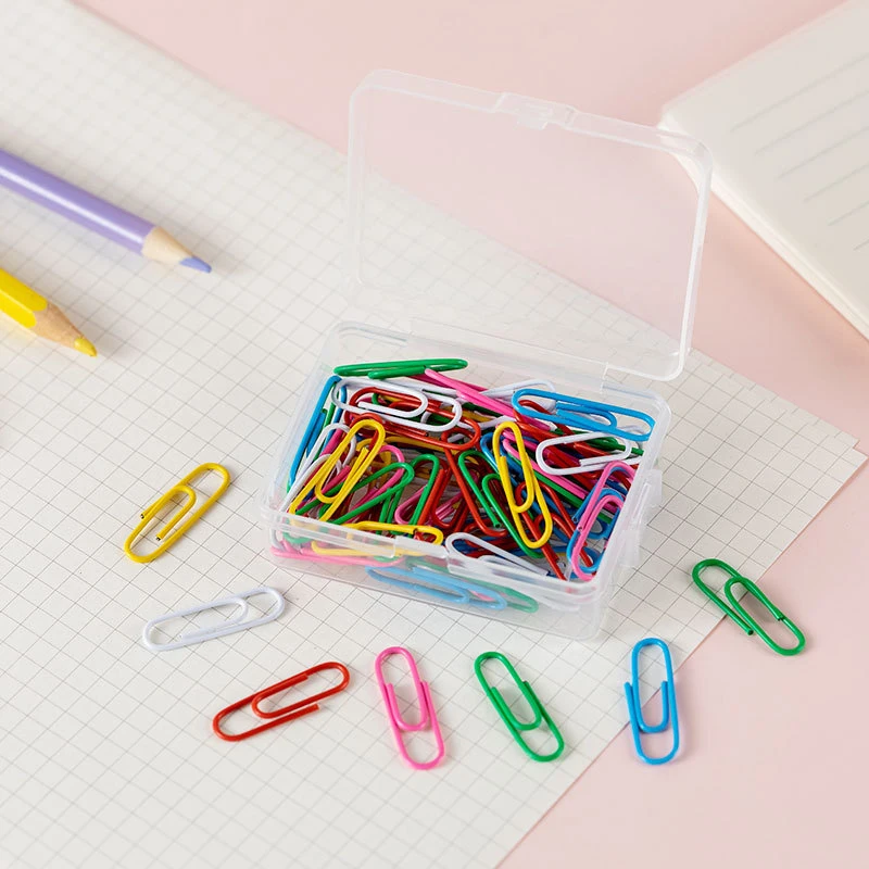 Vibrant 28mm Metal Paper Clips - Set of 50