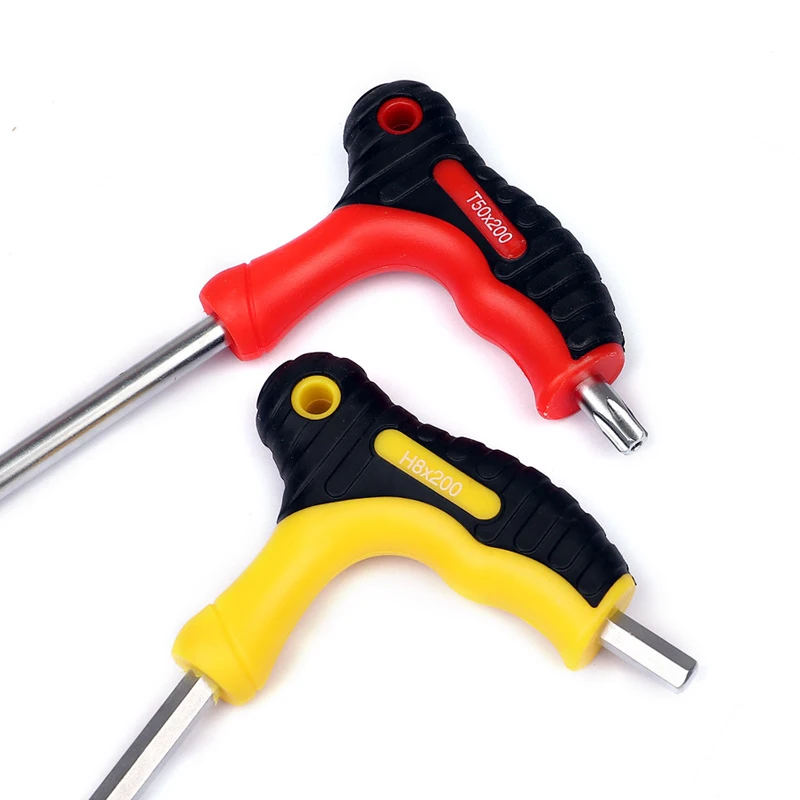 QUARKZMAN T-Greep Kogelkop Inbussleutel 4mm - Metrisch CR-V Staal - Oranje Handgreep - Robuust Reparatiegereedschap