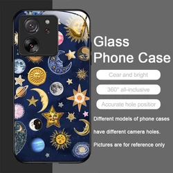 Luxury Retro Style Stars and Moon Y2K Tempered Glass Phone Case - Moto Edge 20 (PT - P1009T5)