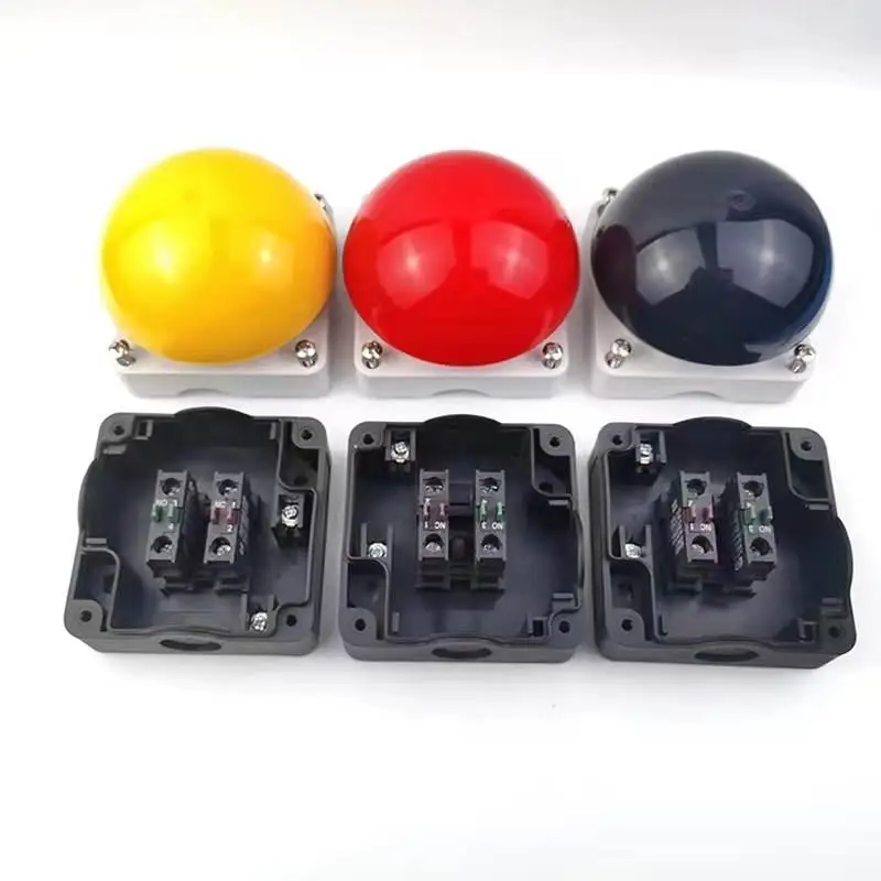 1/5/20 Pcs Hand Tap Foot Switch Button Switch Answering Device with Hemispherical Mushroom Head Self-locking and Self-resetting