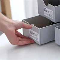 Stackable Desktop Storage Boxes Office Stationery & Cosmetic Organizer Cabinet Combined Drawer Storage for Home & Office 5