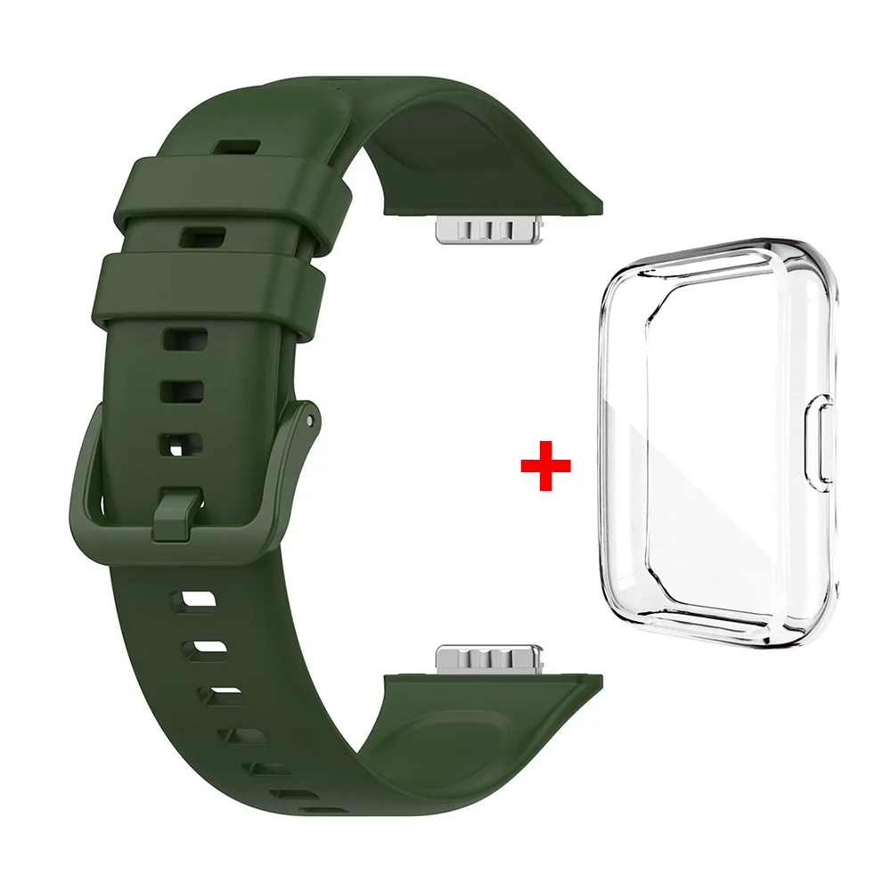 Silicone Strap and Transparent TPU Protective Case