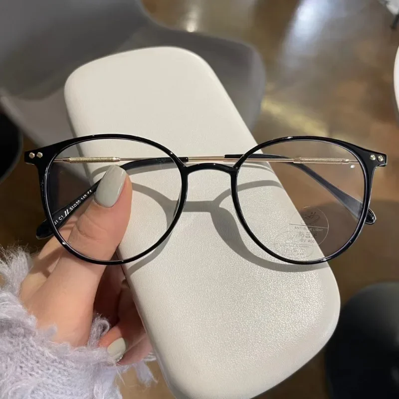 Vintage Round Blue Light Blocking Prescription Eyeglasses