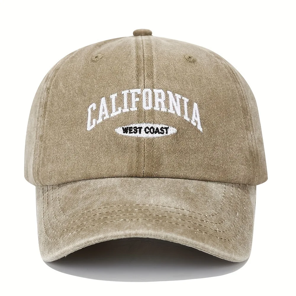 Unisex Embroidered Letters Baseball Caps Cotton Retro Vintage Baseball Cap Men Women Denim Cotton Soft Top Caps Casual Hats