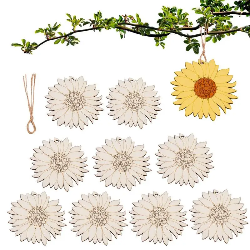 

Wood Cutout Wooden Crafts To Paint In Various Shapes Unique DIY Set Supply Sunflower Mushroom Shape For Home Door And Windows