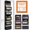 1 PC Non-Woven Fabric, 6-Layer Detachable, Divided Into 2 Hanging Storage Door Devices With Hooks, Anti Swinging Dormitory 2