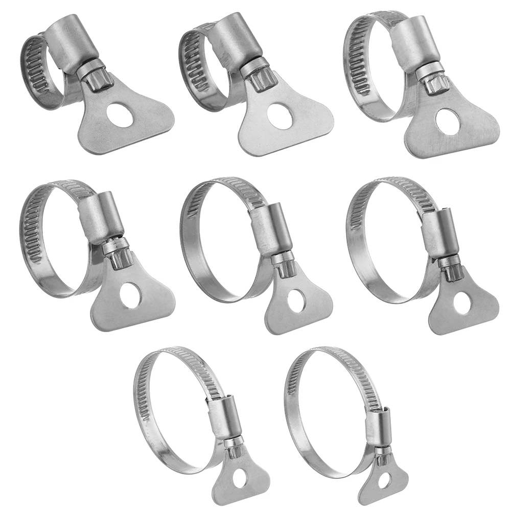 Stainless Steel Adjustable Worm Gear Hose Clamp Circular Air Water Pipe