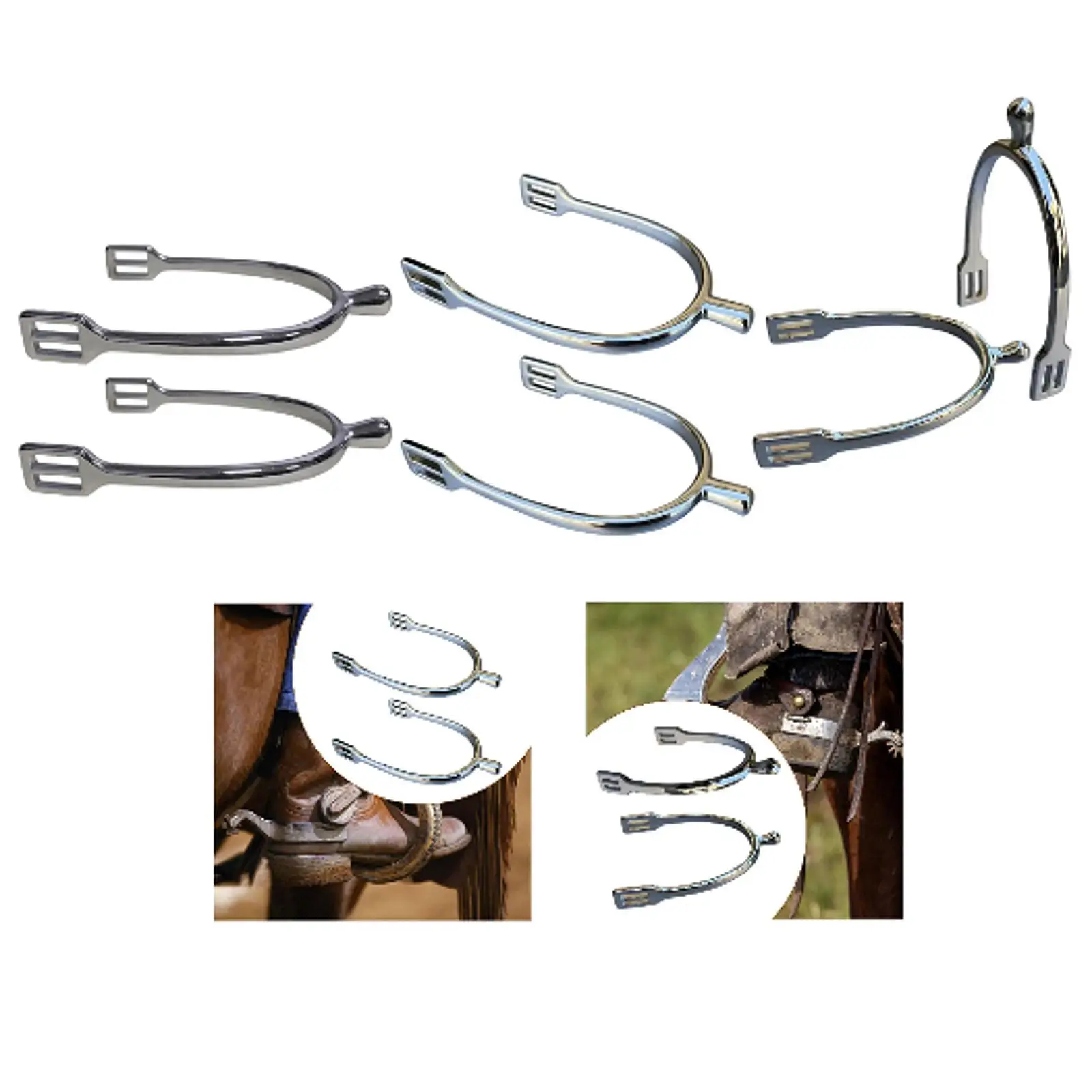 2x Horse Spurs Professional Sturdy Portable Practical Equestrian Equipment Equestrian Training Spurs Zinc Alloy for Women/Kids 2x Horse Spurs Professional Sturdy Portable Practical Equestrian Equipment Equestrian Training Spurs Zinc Alloy for Women/Kids
