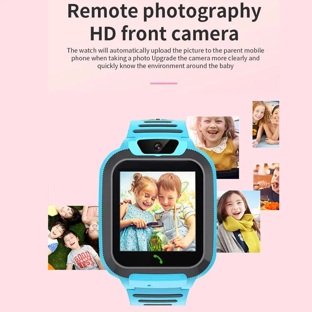 Smart Watch Children SOS Call LBS Tracker Location Sim Card Phone Watch Camera Voice Chat IP67 Waterproof Smartwatch Kids Gifts