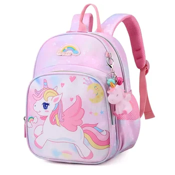 New Unicorn Backpack For Girls Cartoon Pink Princess School Bags Kids Satchels Kindergarten Bookbag Mochila Infantil Escolar 1