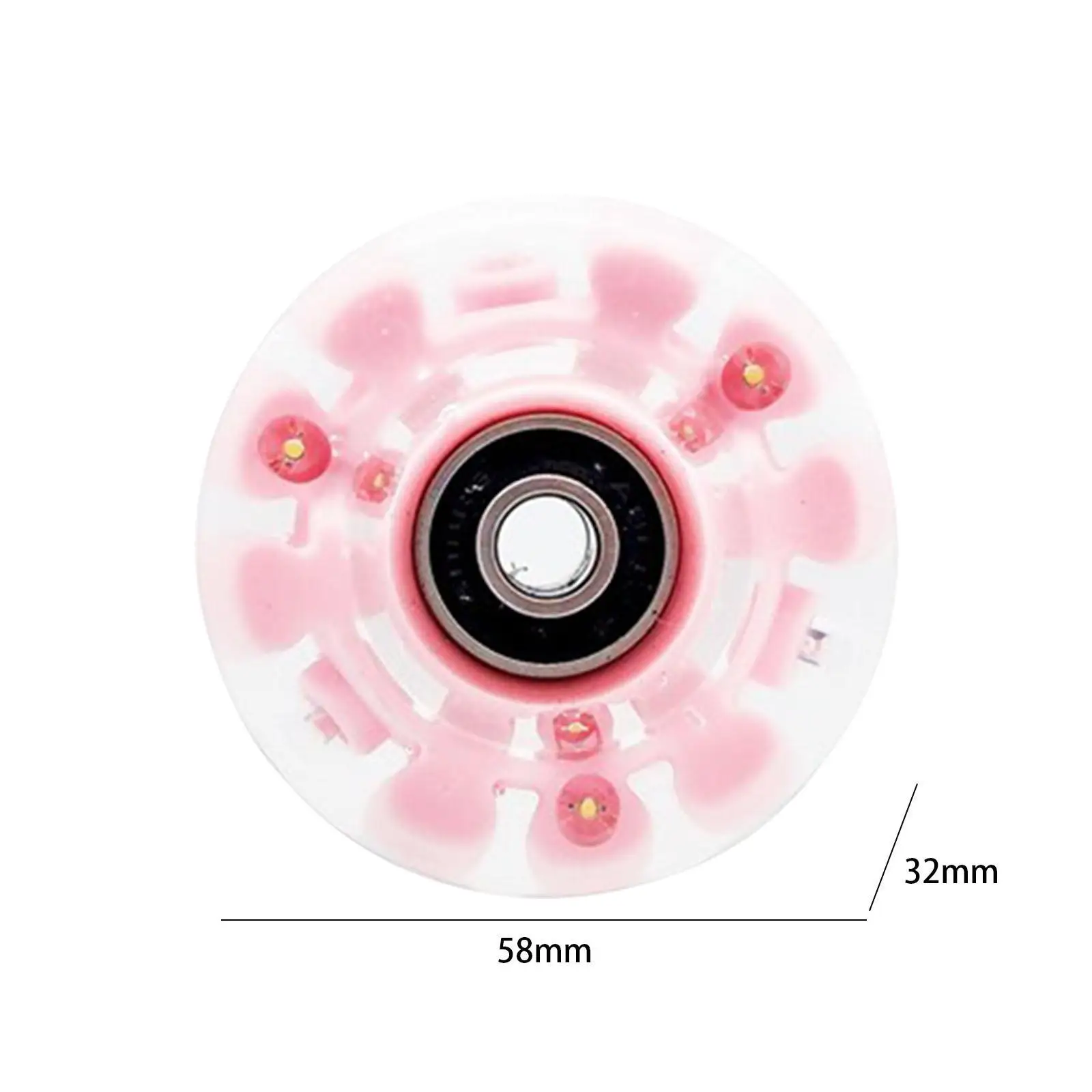 8 Pieces Luminous Roller Skate Wheels with Wrench Accessories 82A Hardness with Bearings Installed Light up Roller Skate Wheels