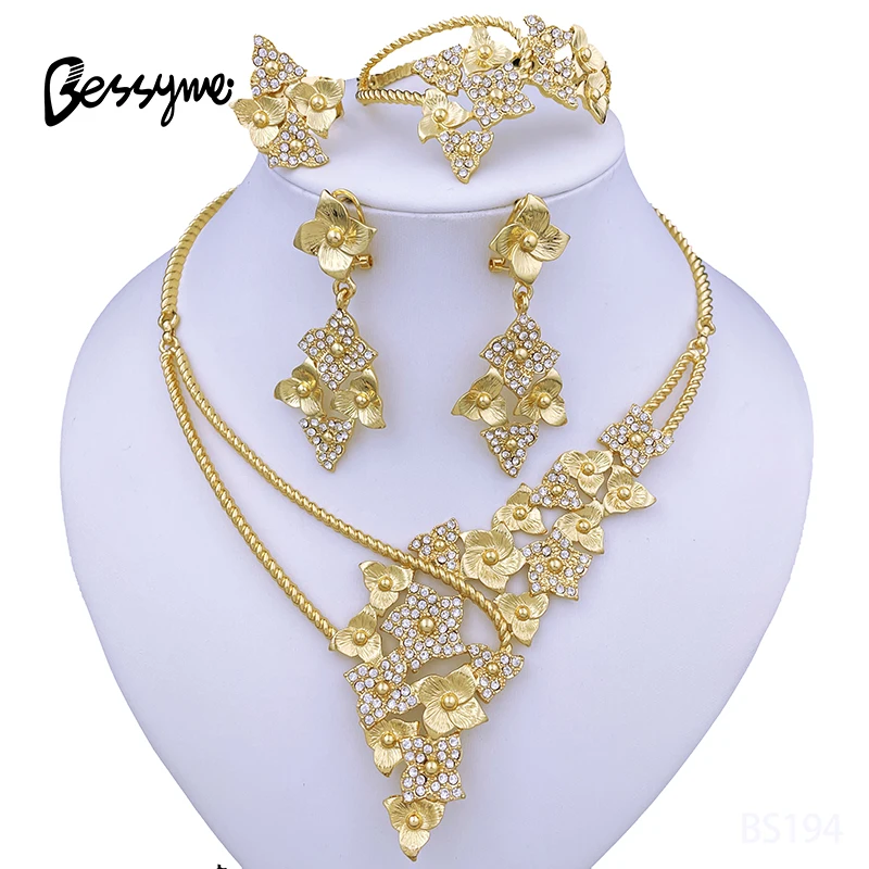Italian Gold Plated Jewelry Sets For Women Simple Fashion Necklace