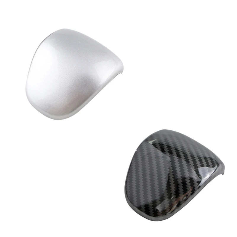 Funda Para Perilla De Cambio De Fibra De Carbono Real - Accesorio De Interior Para Coche - Tamaño 9x6.5 Cm