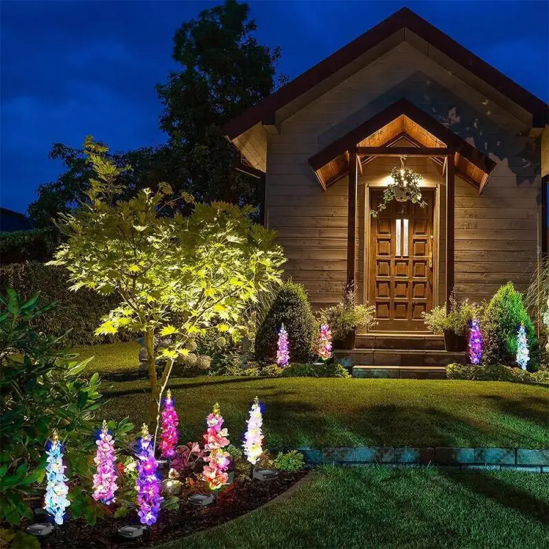 Enhanced Waterproof Solar Flower Lights for Garden and Patio Decoration