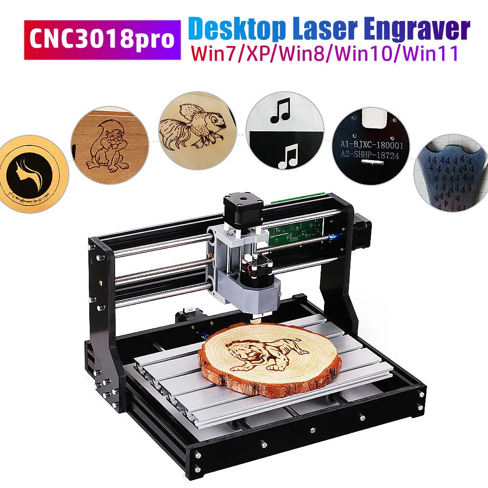 

CNC3018pro Desktop Laser Engraver 300*180mm CNC Router Machine Wood Plastic Acrylic PVC Cutting Machine DIY Engraving Machine