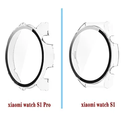 Premium Full Screen Tempered Glass Protective Shell with Hard Edge for Xiaomi watch S1 (White)
