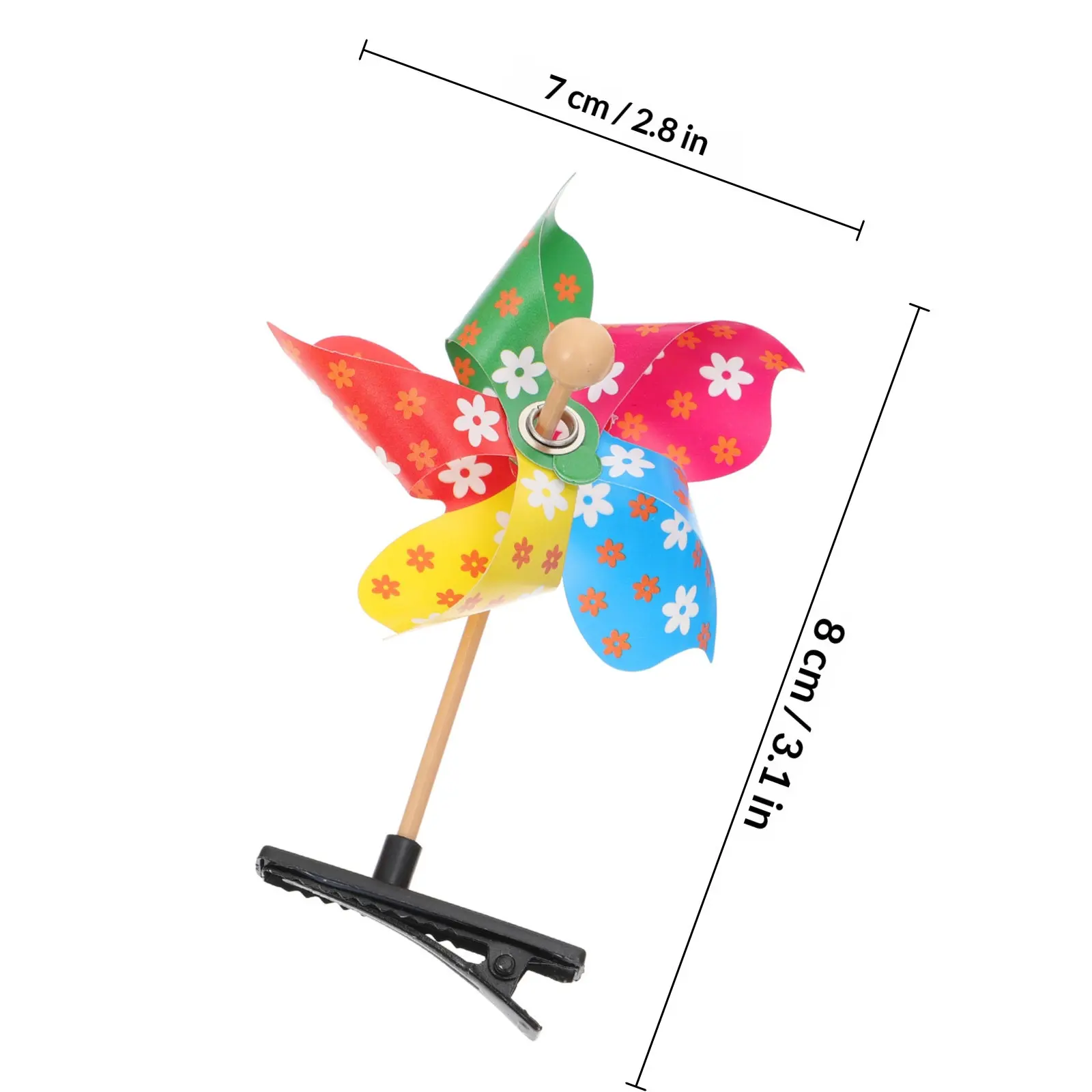 여자를위한 20Pcs 풍차 머리핀 어린이 헤어 액세서리 세련된 파티 축제 사진 생일에 딱 맞습니다