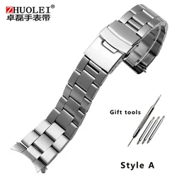 Solid Stainless Steel Watch Bracelet Chain - 22mm (Silvery A)
