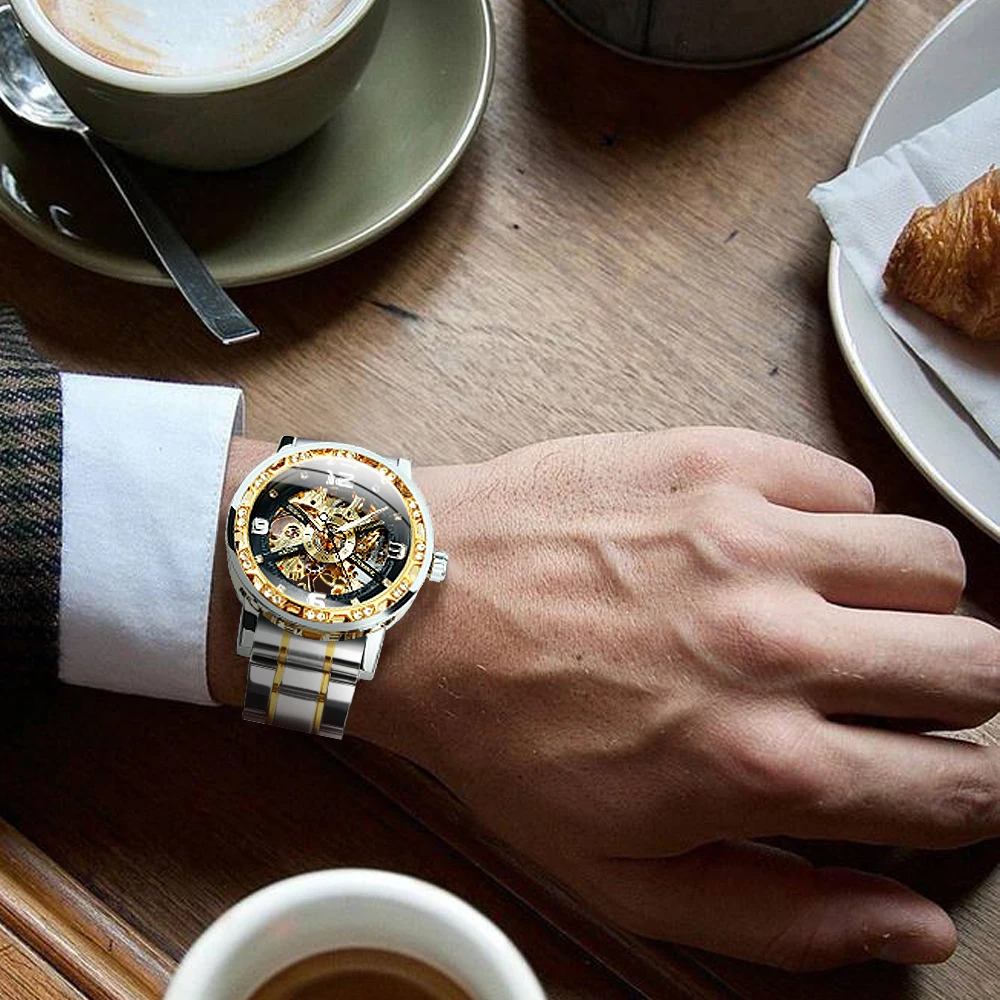 FORSINING Orologio meccanico automatico da uomo con lunetta | FindTheDeal
