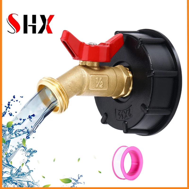 

60 wire 1000L bucket IBC ton barrel connector S60*6 Fittings Brass faucet Butterfly faucet 62 fine wires
