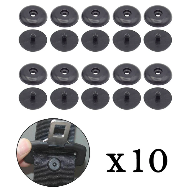 Attache À Bouton Noir Pour Ceinture De Siège De Voiture, 10 Pièces, Clips  De Fixation Pour Sécurité - Ceintures De Sécurité Et Remplissage -  AliExpress