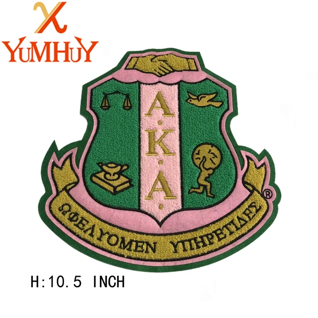 10.5 Inch Alpha Kappa Alpha Sorority Patches,Since 1908 Chenille  Embroidered Patches Iron-On Patch - AliExpress