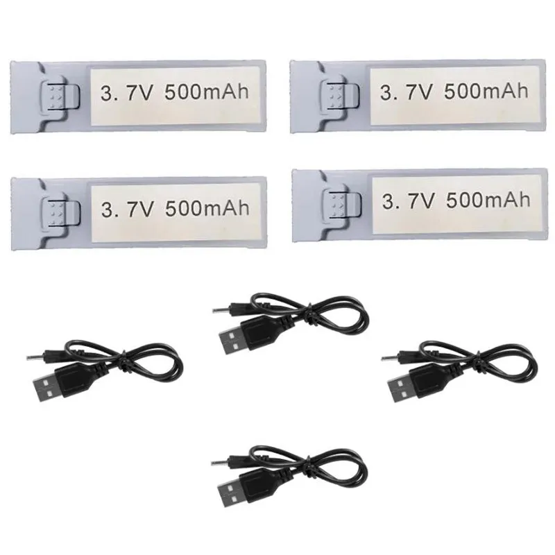 JJRC H107 미니 드론 원래 액세서리 H107 Dron 배터리 완구 용 3.7V 500Mah 350MAh 배터리/프로펠러/USB H107 드론 부품