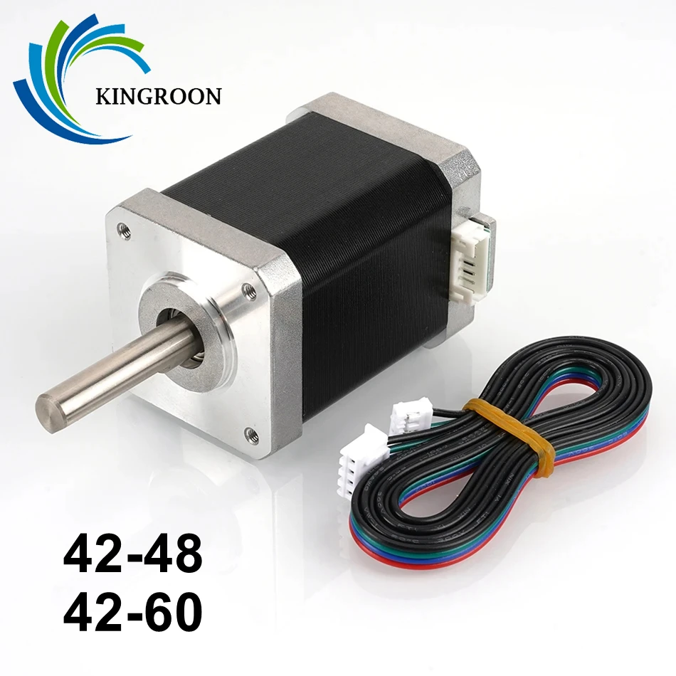 

Stepper 42 Motor 48MM 60MM Height Square Motors 17HS8401 17HS8401S With Cable Black Sliver 3D Printer Parts
