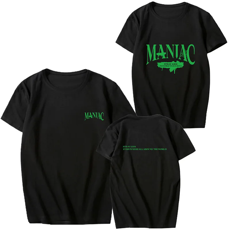 

Stray Kids MANIAC T Shirt Women Tshirt Tee Shirt Femme Clothes Merchandise 4xl Clothes Short Sleeve